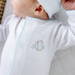 Precious Lil' Sluggers Embroidered Footie - Light Blue - Magnolia BabyFootie