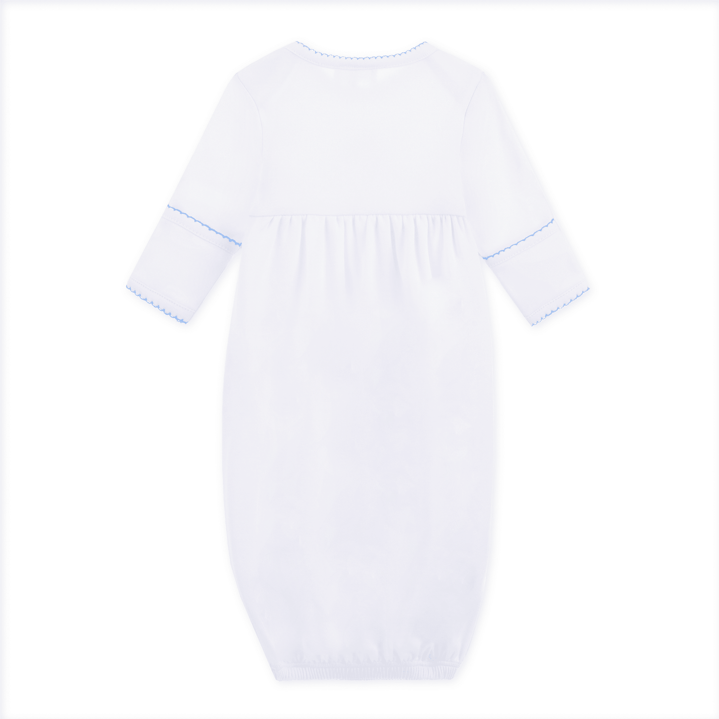 Precious Lil' Sluggers Gathered Gown - Light Blue - Magnolia BabyGown