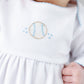 Precious Lil' Sluggers Gathered Gown - Light Blue - Magnolia BabyGown