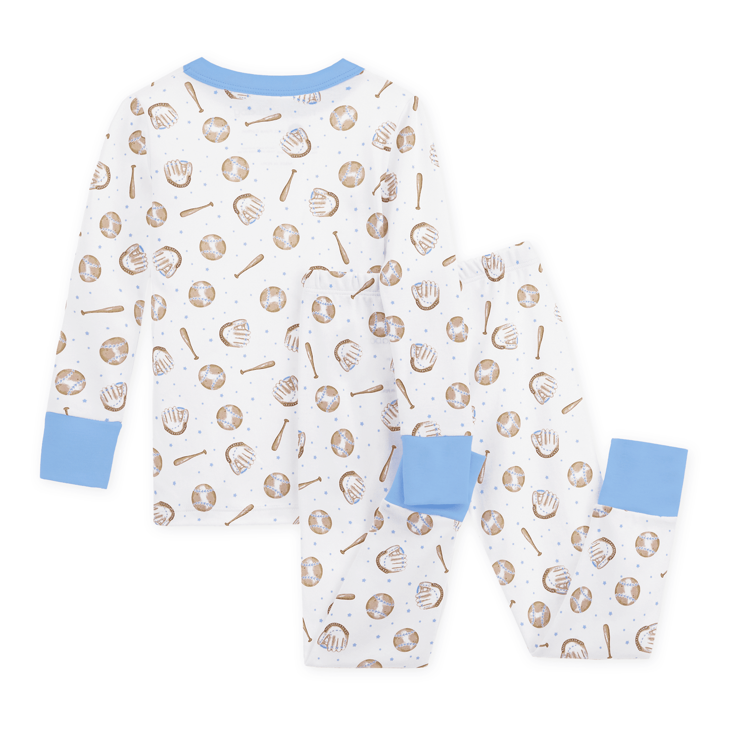 Precious Lil' Sluggers Long Pajamas - Light Blue - Magnolia BabyLong Pajamas