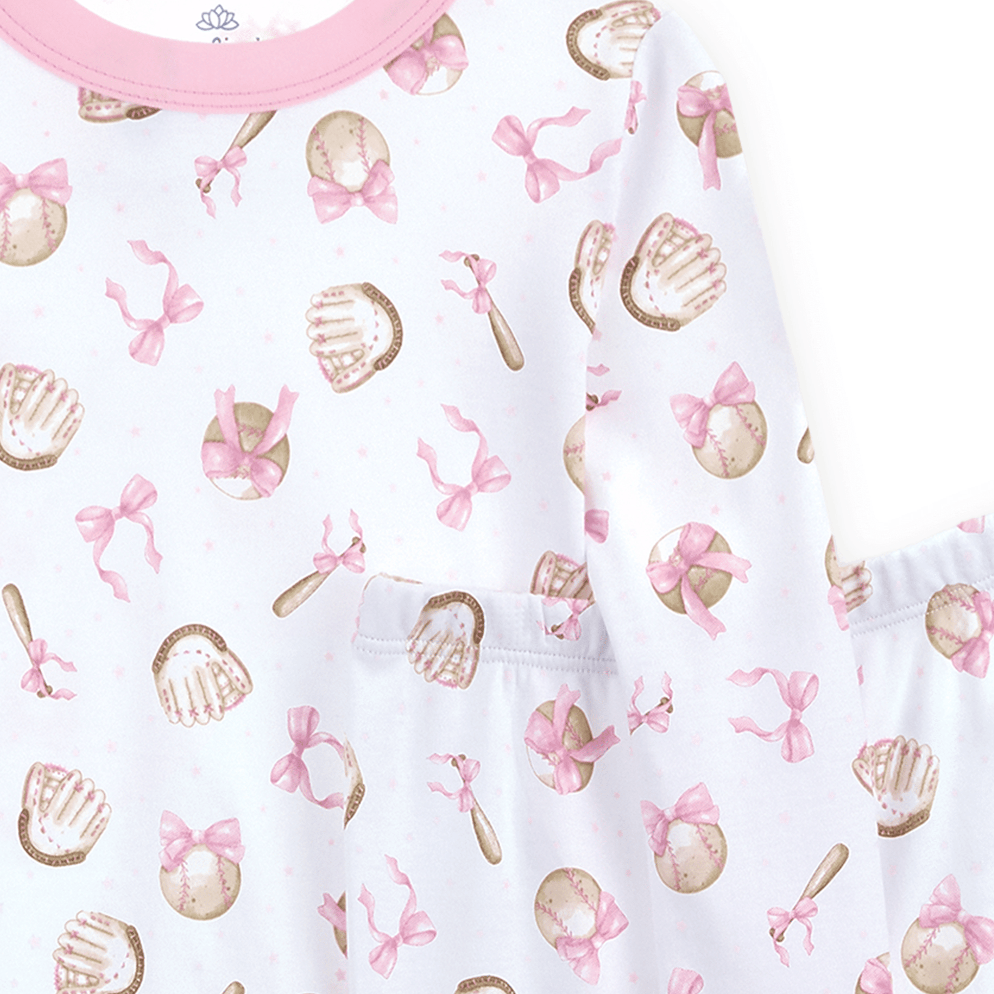 Precious Lil' Sluggers Long Pajamas - Pink - Magnolia BabyLong Pajamas