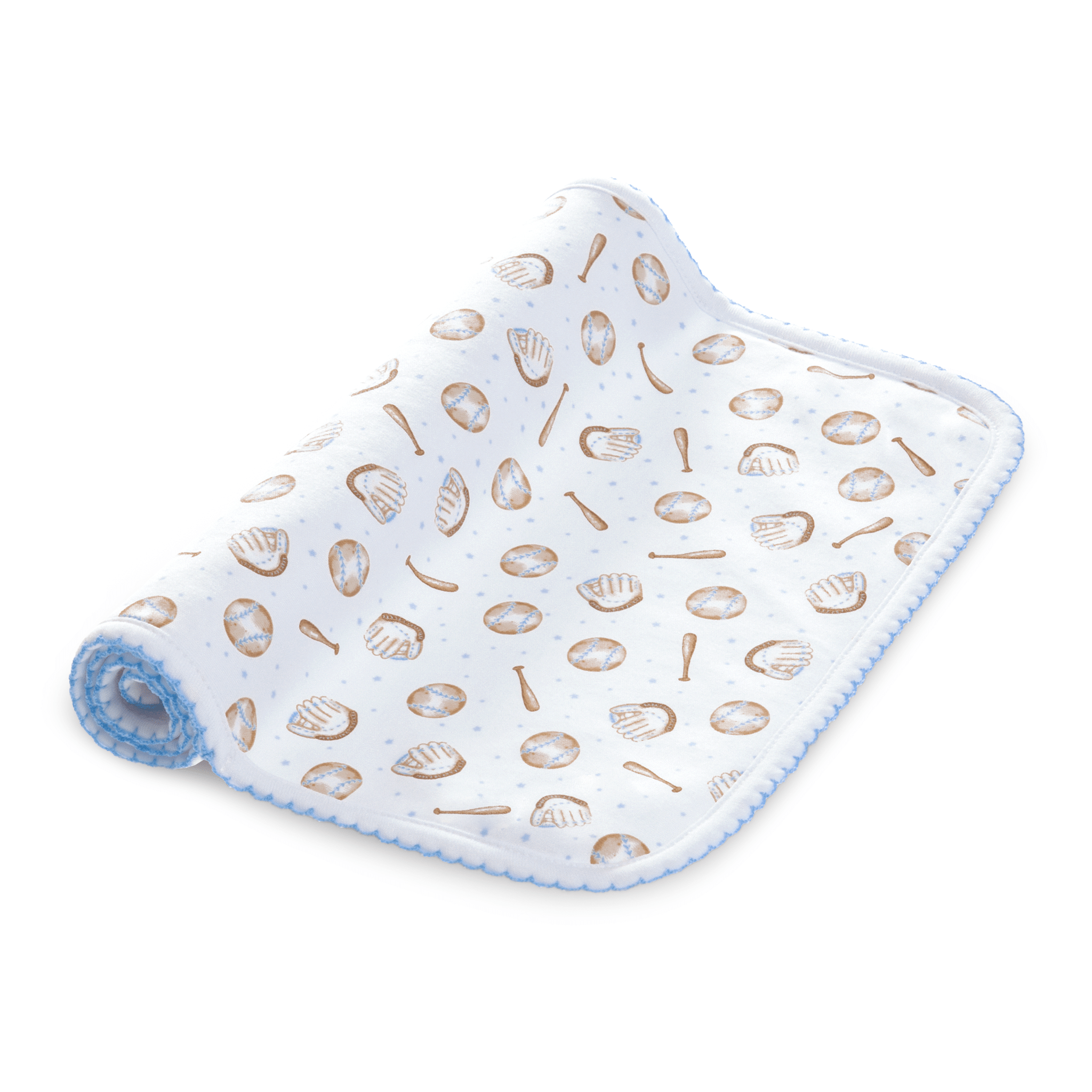 Precious Lil' Sluggers Print Burp Cloth - Light Blue - Magnolia BabyBurp Cloth