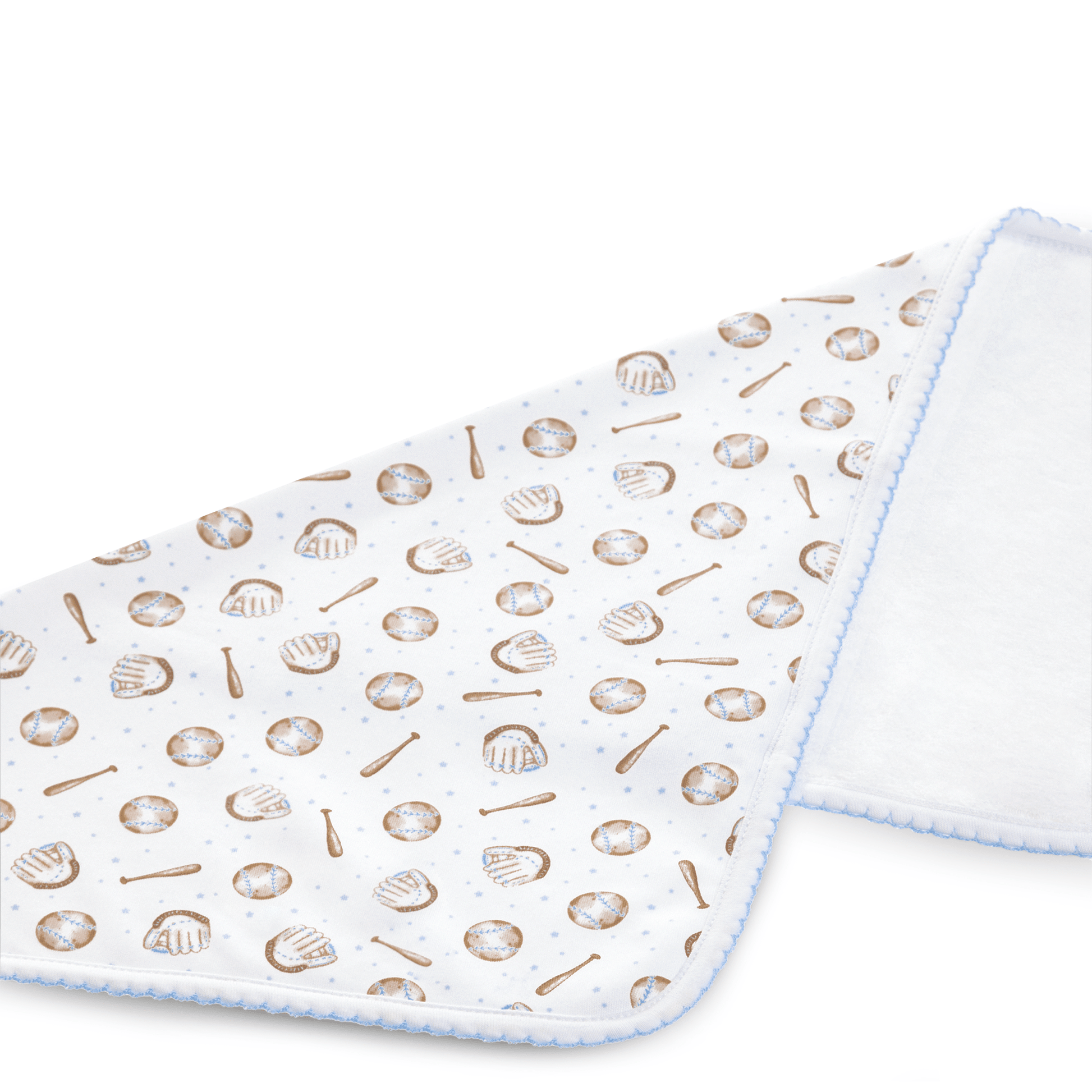 Precious Lil' Sluggers Print Burp Cloth - Light Blue - Magnolia BabyBurp Cloth