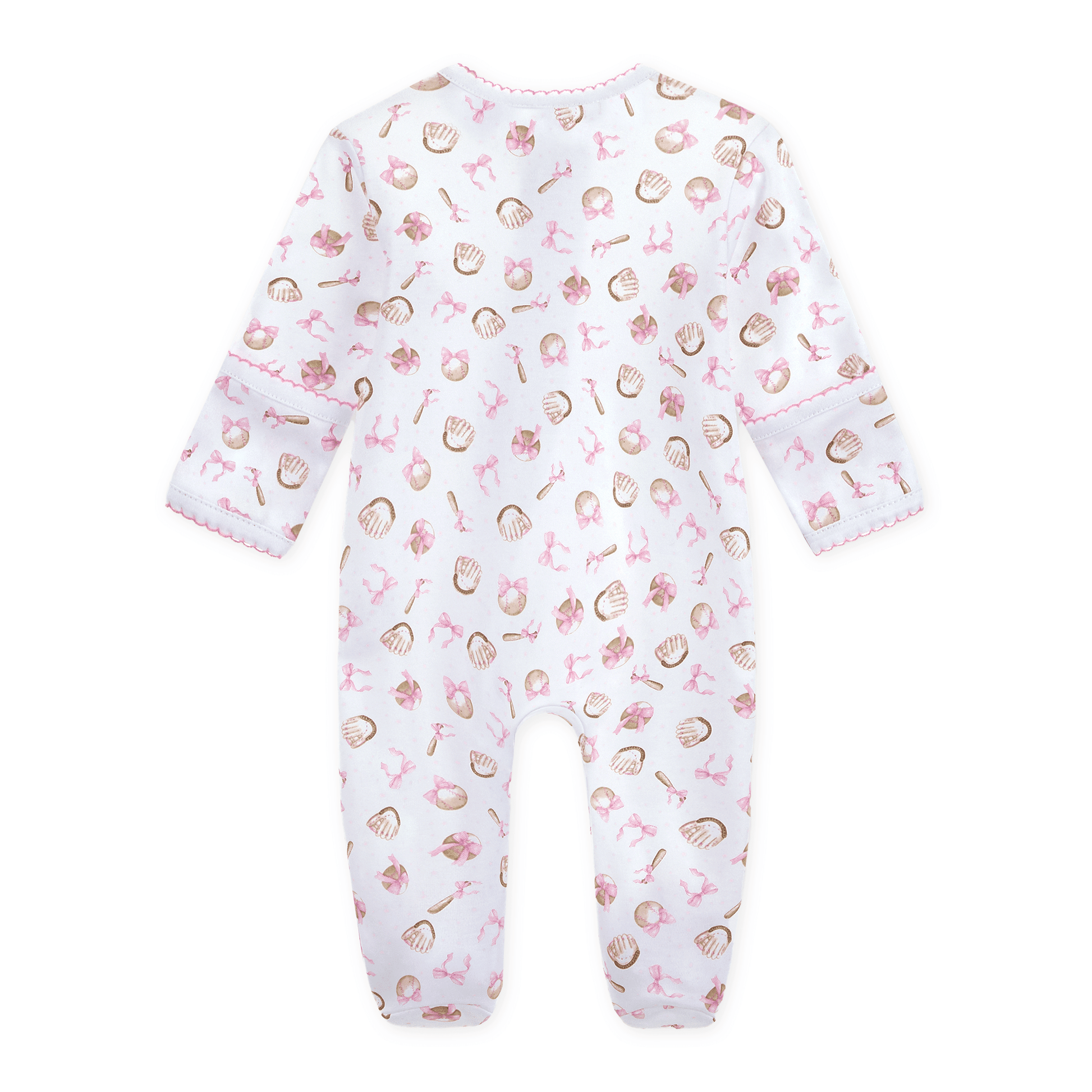 Precious Lil' Sluggers Print Zip Footie - Pink - Magnolia BabyFootie