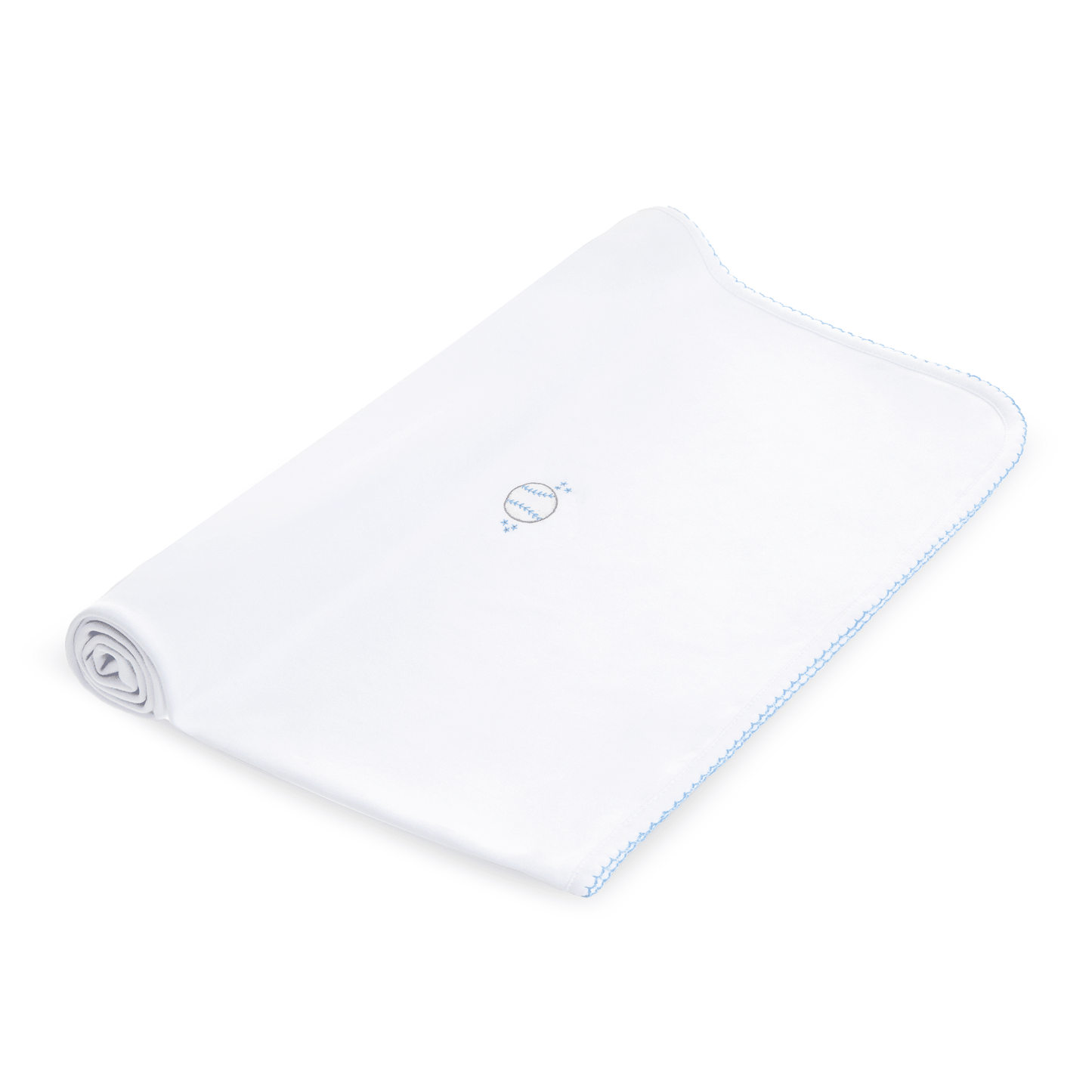 Precious Lil' Sluggers Receiving Blanket - Light Blue - Magnolia BabyReceiving Blanket