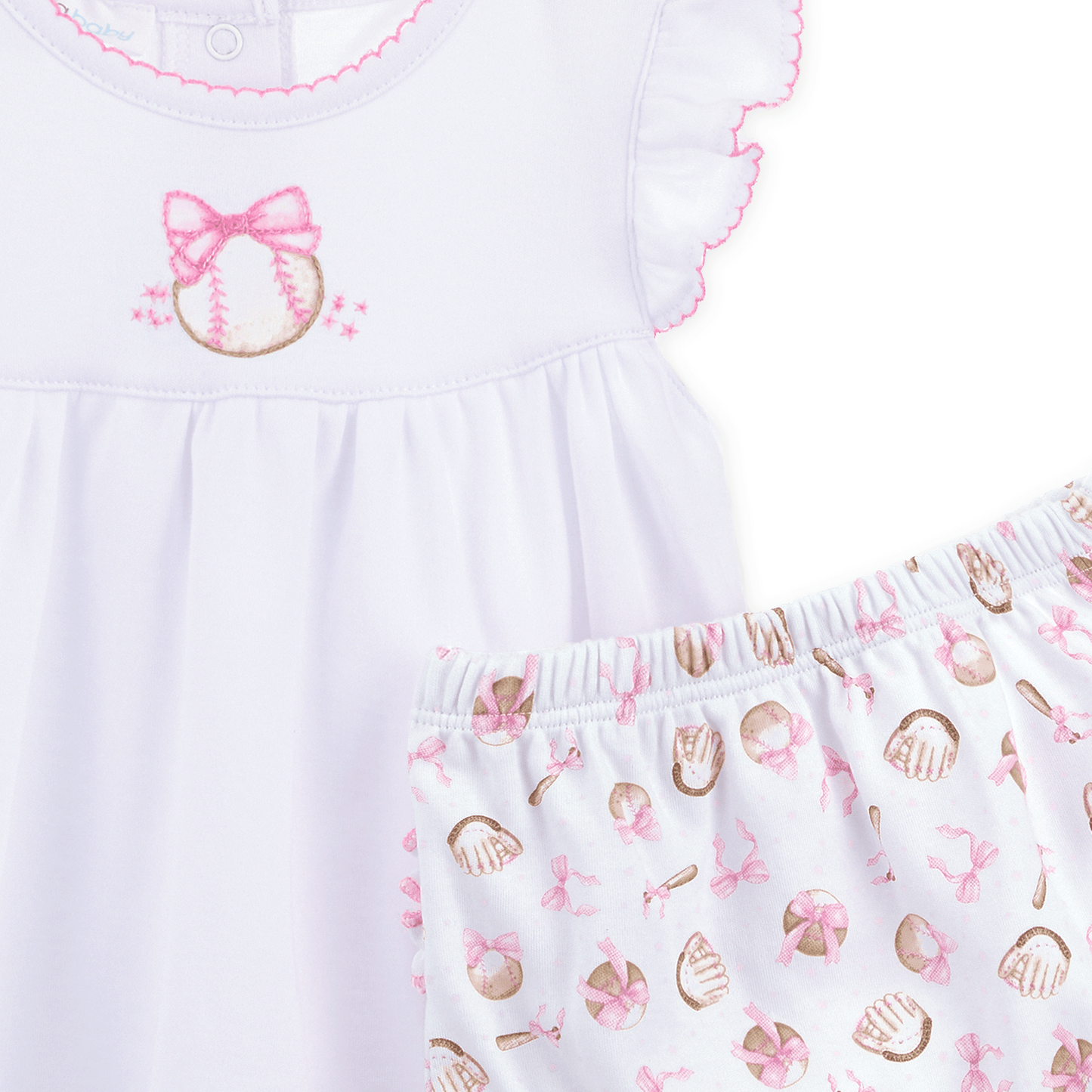 Precious Lil' Sluggers Ruffle Diaper Cover Set - Pink - Magnolia BabyDiaper Cover