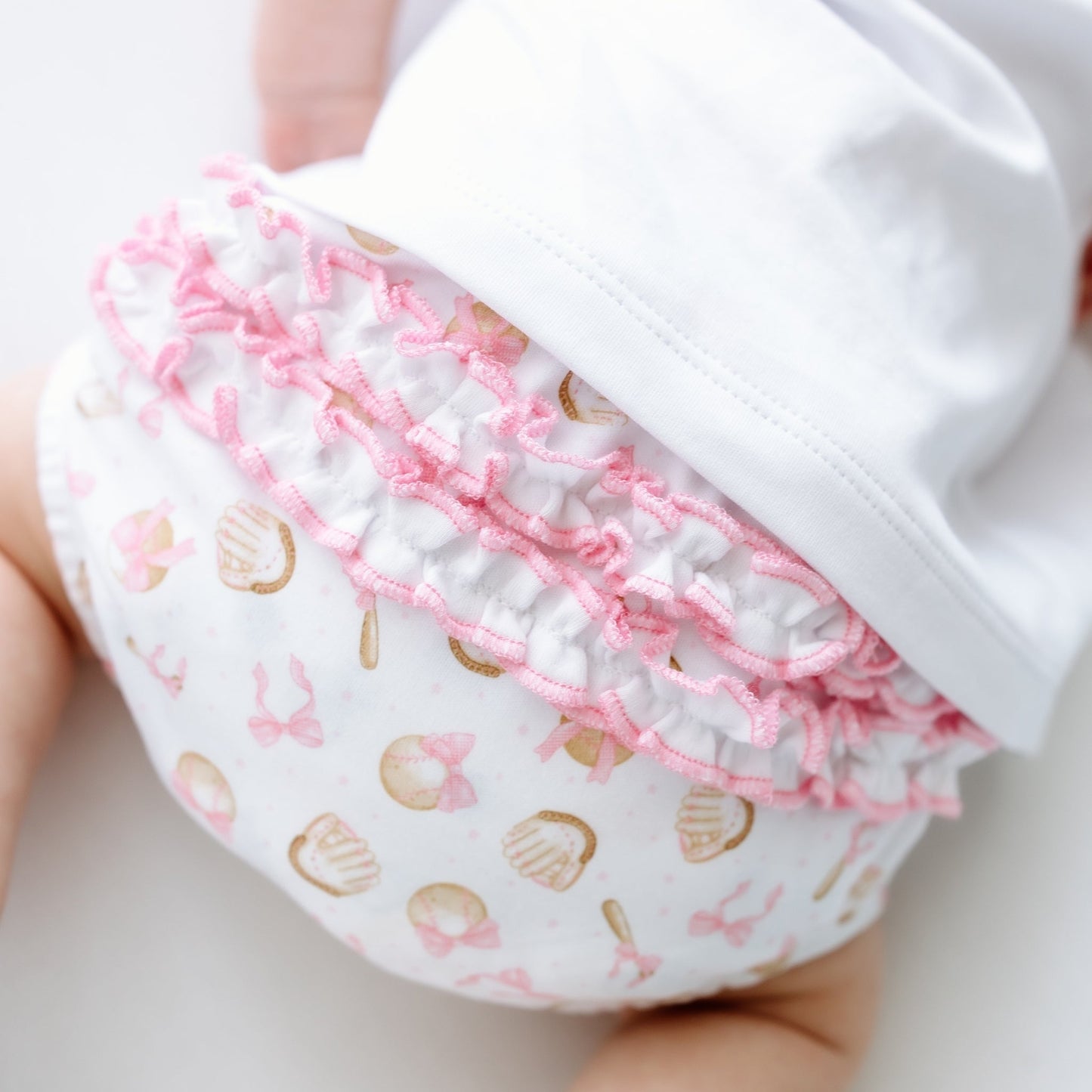 Precious Lil' Sluggers Ruffle Diaper Cover Set - Pink - Magnolia BabyDiaper Cover