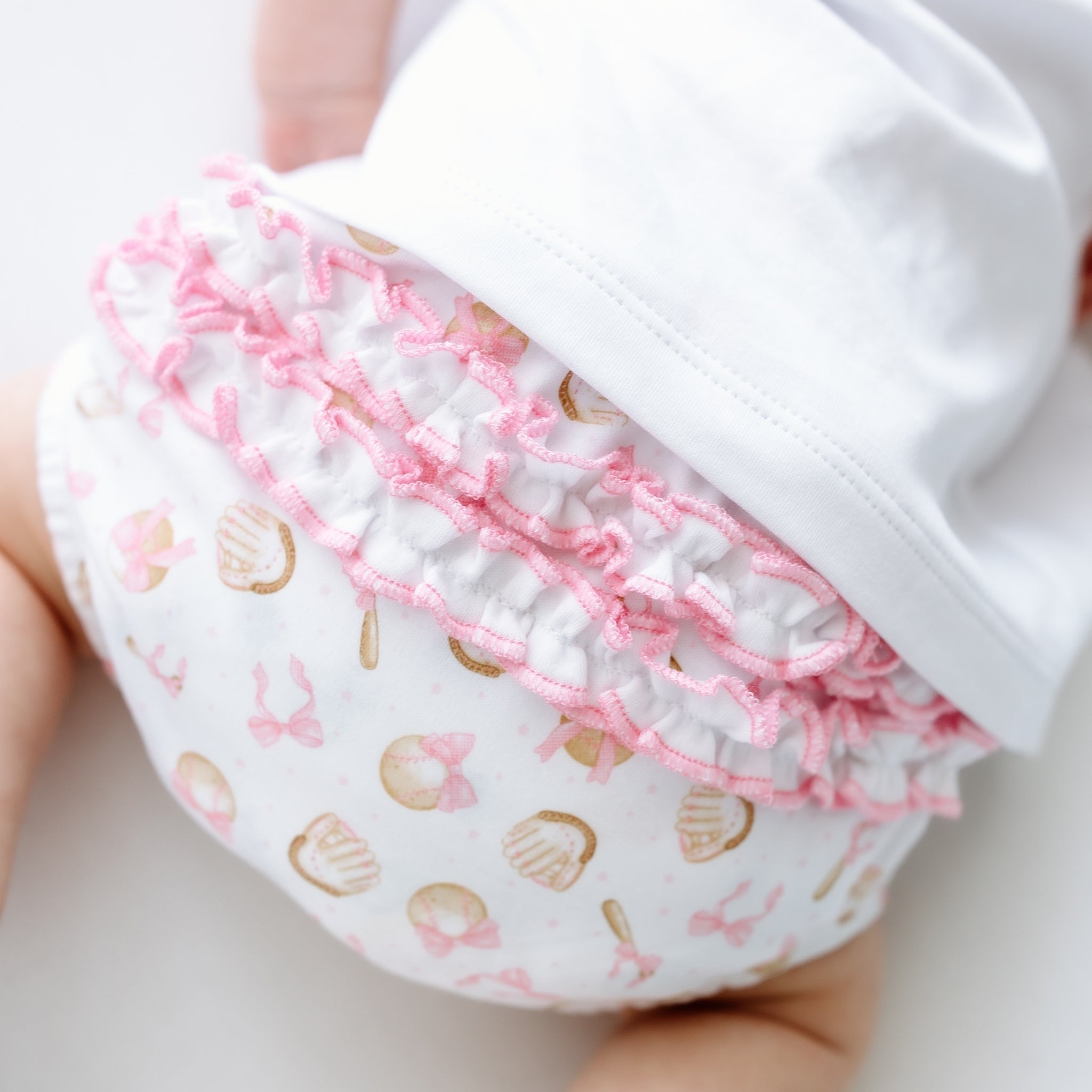 Precious Lil' Sluggers Ruffle Diaper Cover Set - Pink - Magnolia BabyDiaper Cover