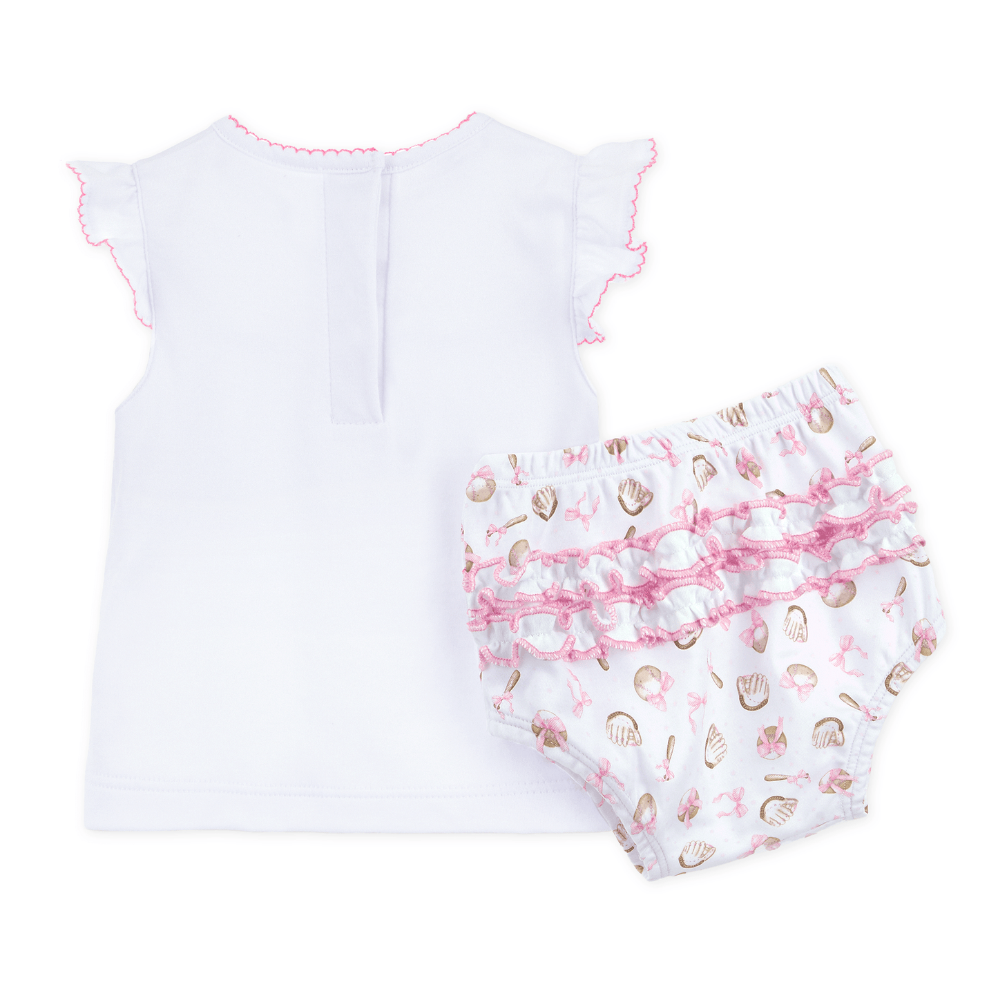 Precious Lil' Sluggers Ruffle Diaper Cover Set - Pink - Magnolia BabyDiaper Cover