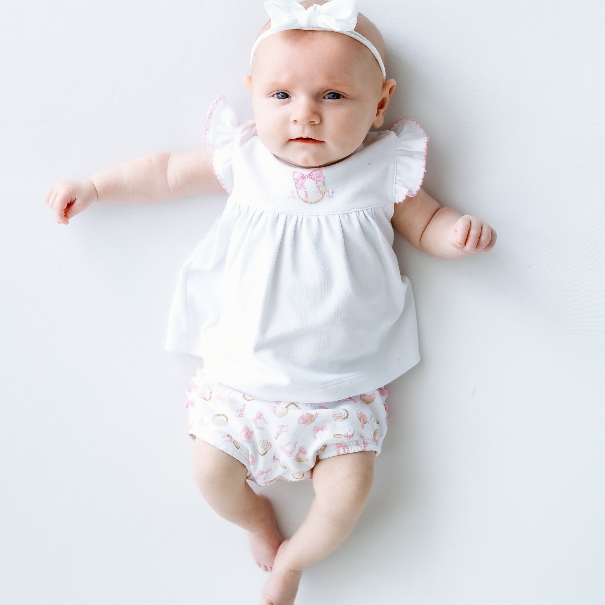 Precious Lil' Sluggers Ruffle Diaper Cover Set - Pink - Magnolia BabyDiaper Cover