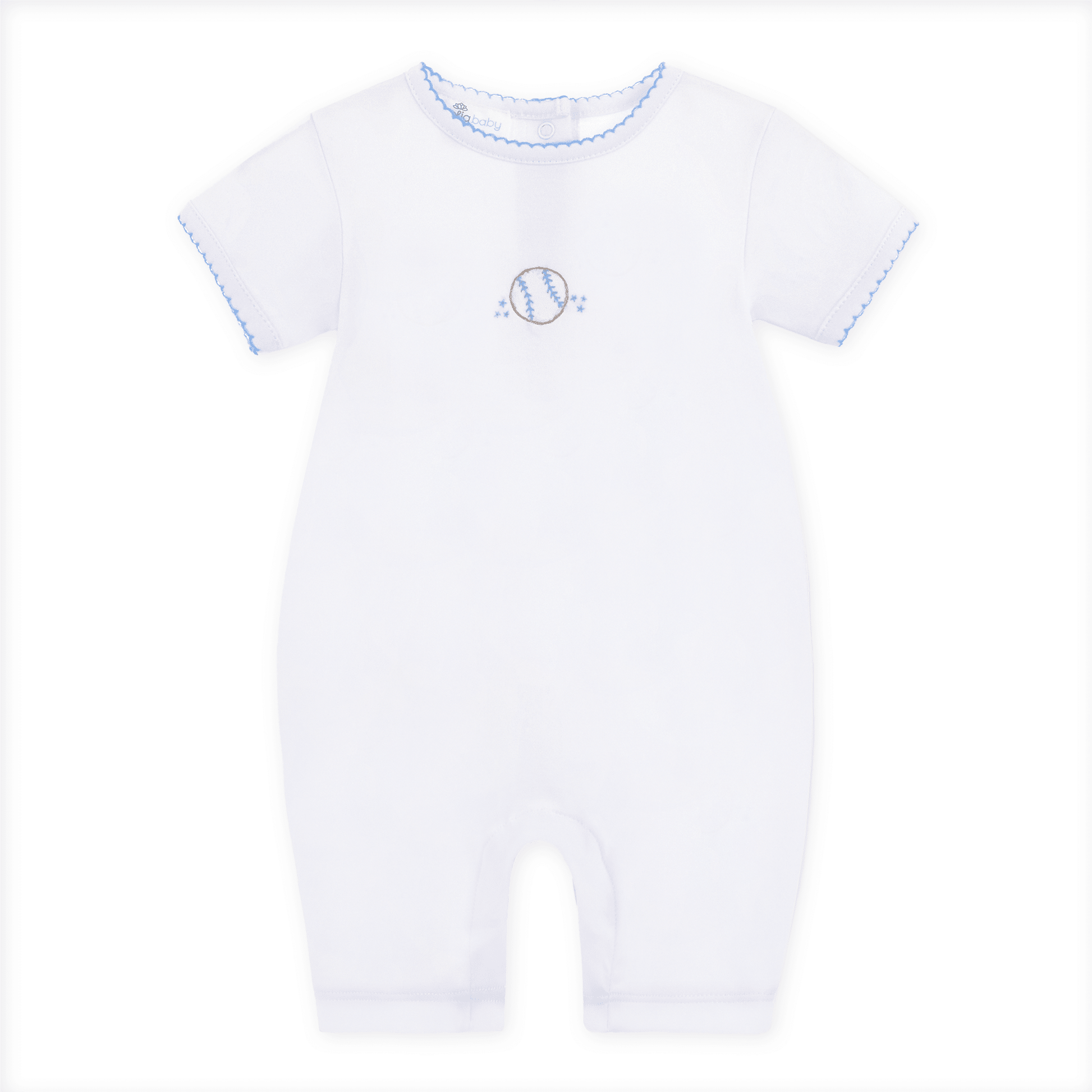 Precious Lil' Sluggers Short Playsuit - Light Blue - Magnolia BabyShort Playsuit