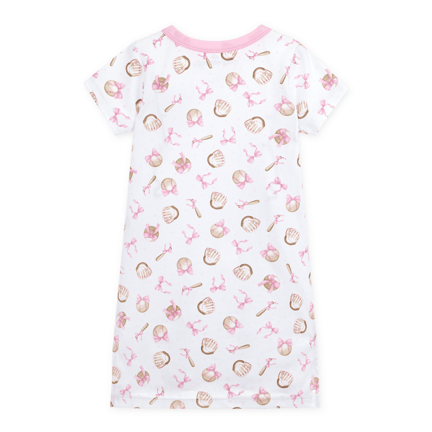 Precious Lil' Sluggers Short Sleeve Nightdress - Pink - Magnolia BabyNightdress