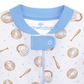Precious Lil' Sluggers Zip Pajamas - Light Blue - Magnolia BabyZipper Pajamas