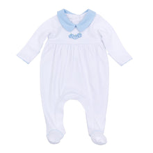  Precious Pumpkins Collared Footie - Light Blue - Magnolia BabyFootie