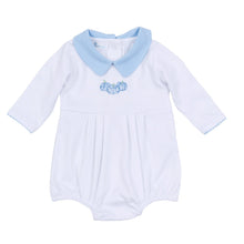  Precious Pumpkins Collared Long Sleeve Bubble - Light Blue - Magnolia BabyBubble