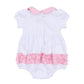 Precious Pumpkins Collared Ruffle Short Sleeve Bubble - Pink - Magnolia BabyBubble