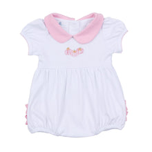  Precious Pumpkins Collared Ruffle Short Sleeve Bubble - Pink - Magnolia BabyBubble