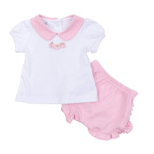  Precious Pumpkins Collared Ruffle Short Sleeve Diaper Cover Set - Pink - Magnolia BabyDiaper Cover