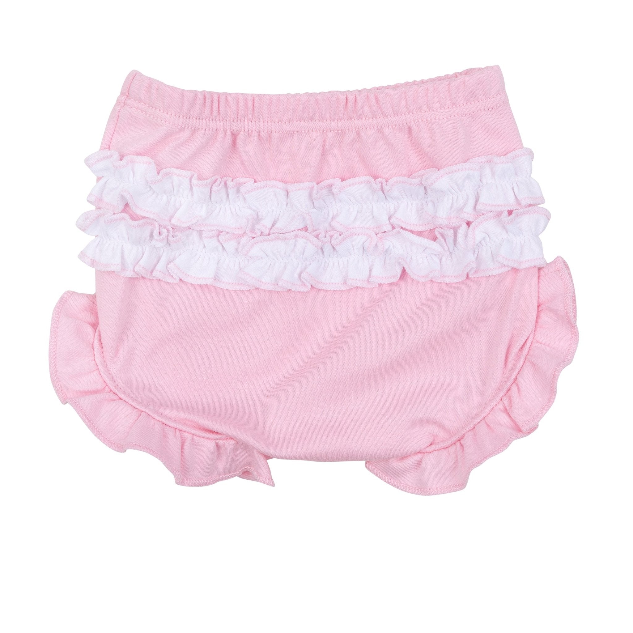 Precious Pumpkins Collared Ruffle Short Sleeve Diaper Cover Set - Pink - Magnolia BabyDiaper Cover