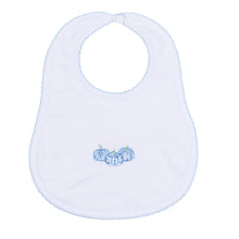  Precious Pumpkins Embroidered Bib - Light Blue - Magnolia BabyBib