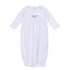 Precious Pumpkins Embroidered Gathered Gown - Light Blue - Magnolia BabyGown