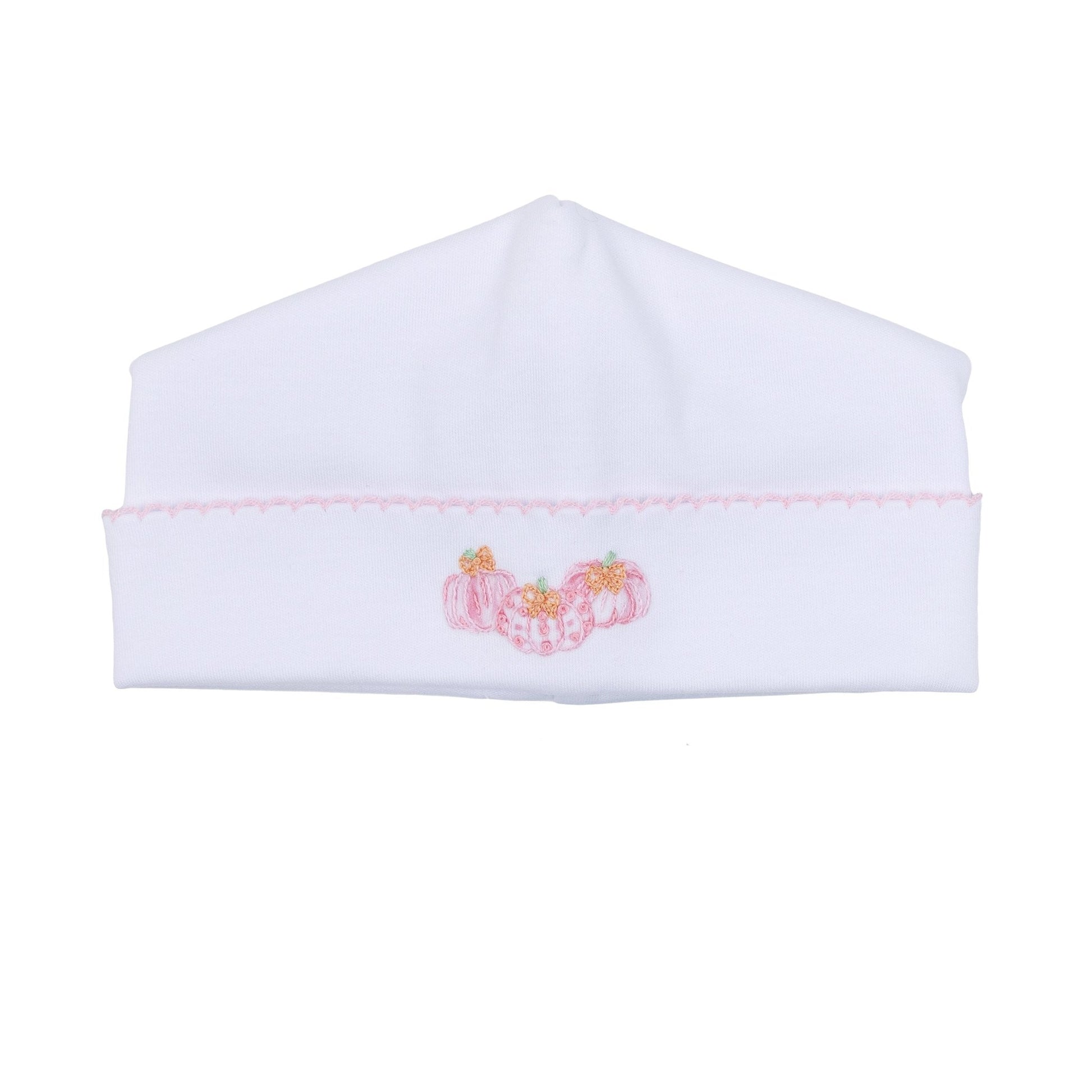 Precious Pumpkins Embroidered Hat - Pink - Magnolia BabyHat