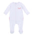 Precious Pumpkins Embroidered Ruffle Footie - Pink - Magnolia BabyFootie