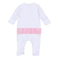 Precious Pumpkins Embroidered Ruffle Footie - Pink - Magnolia BabyFootie