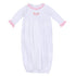 Precious Pumpkins Embroidered Ruffle Gathered Gown - Pink - Magnolia BabyGown