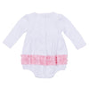 Precious Pumpkins Embroidered Ruffle Long Sleeve Bubble - Pink - Magnolia BabyBubble