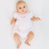 Precious Pumpkins Embroidered Ruffle Short Sleeve Bubble - Pink - Magnolia BabyBubble