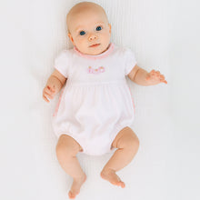  Precious Pumpkins Embroidered Ruffle Short Sleeve Bubble - Pink - Magnolia BabyBubble