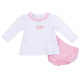 Precious Pumpkins Embroidered Ruffle Short Sleeve Diaper Cover Set - Pink - Magnolia BabyDiaper Cover