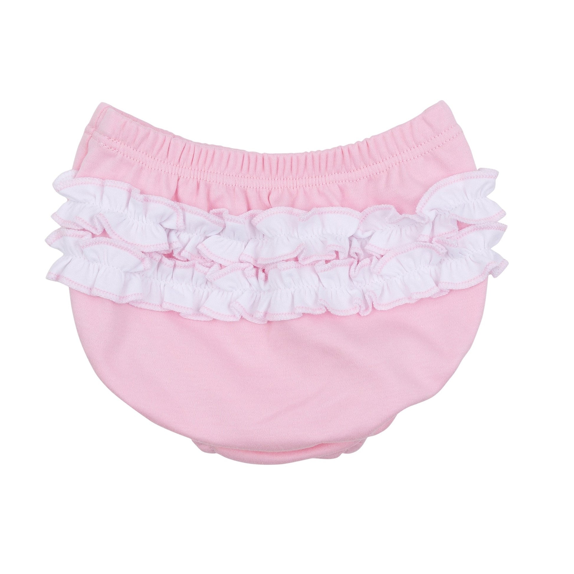 Precious Pumpkins Embroidered Ruffle Short Sleeve Diaper Cover Set - Pink - Magnolia BabyDiaper Cover