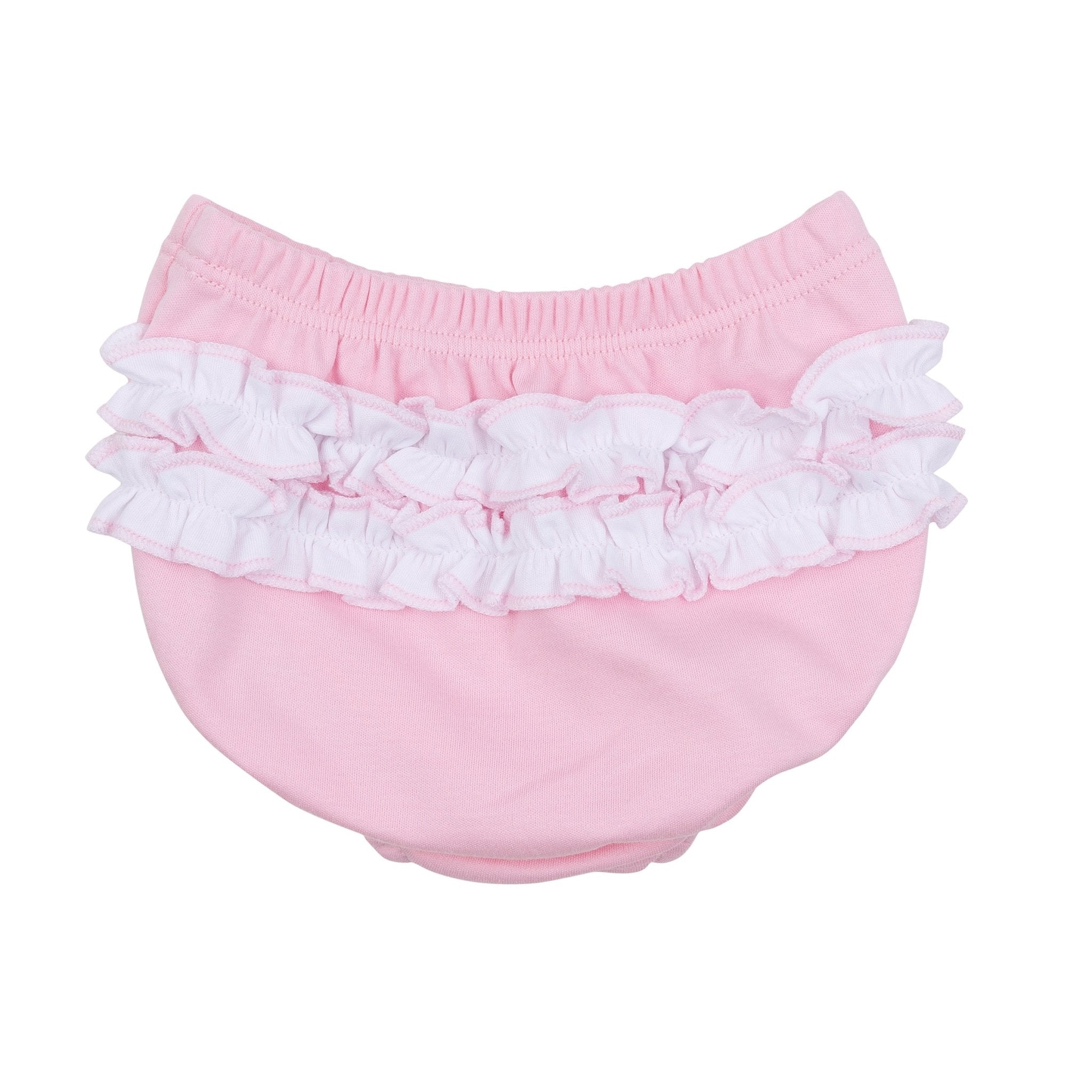 Precious Pumpkins Embroidered Ruffle Short Sleeve Diaper Cover Set - Pink - Magnolia BabyDiaper Cover
