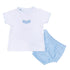 Precious Pumpkins Embroidered Short Sleeve Diaper Cover Set - Light Blue - Magnolia BabyDiaper Cover