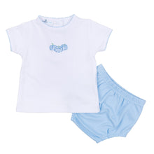  Precious Pumpkins Embroidered Short Sleeve Diaper Cover Set - Light Blue - Magnolia BabyDiaper Cover