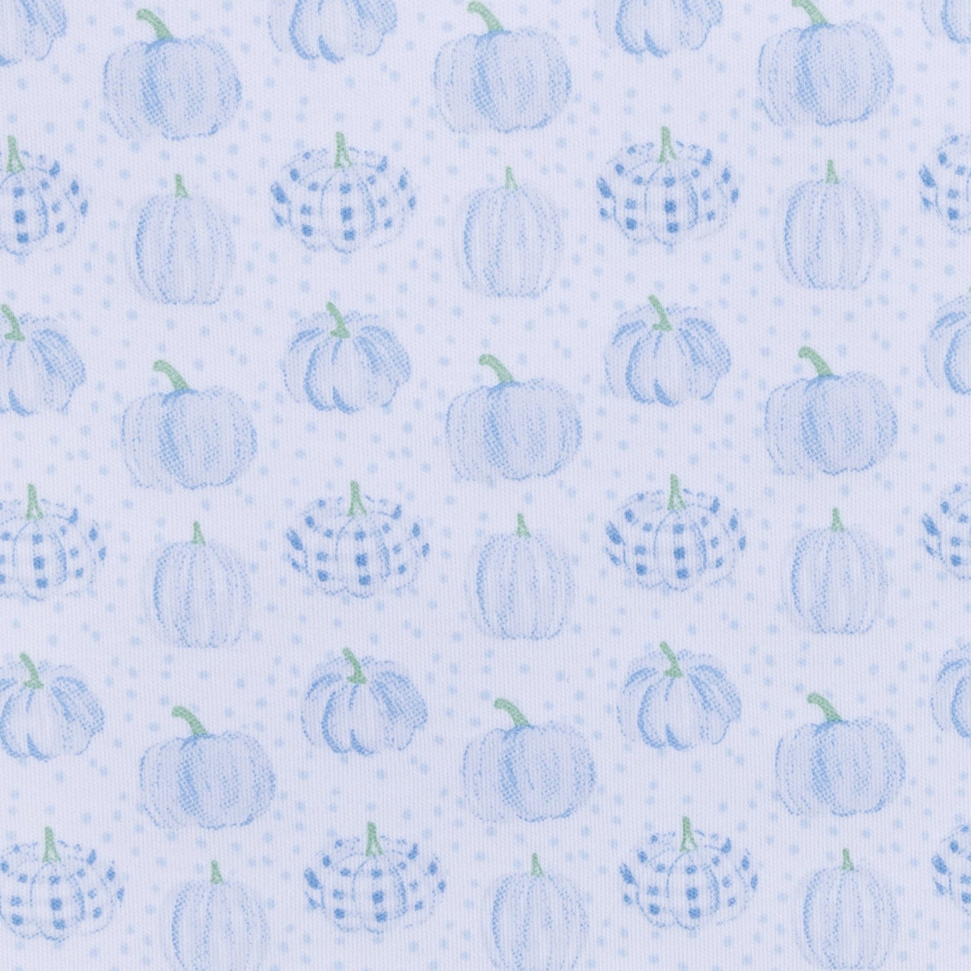 Precious Pumpkins Long Pajamas - Light Blue - Magnolia BabyLong Pajamas