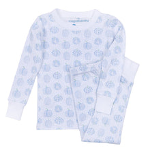  Precious Pumpkins Long Pajamas - Light Blue - Magnolia BabyLong Pajamas