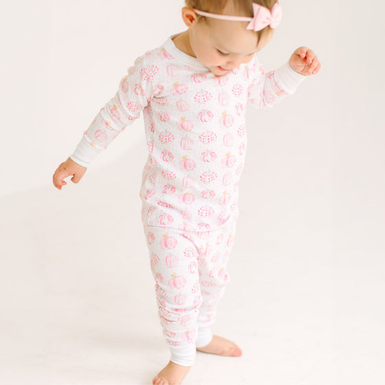 Precious Pumpkins Long Pajamas - Pink - Magnolia BabyLong Pajamas