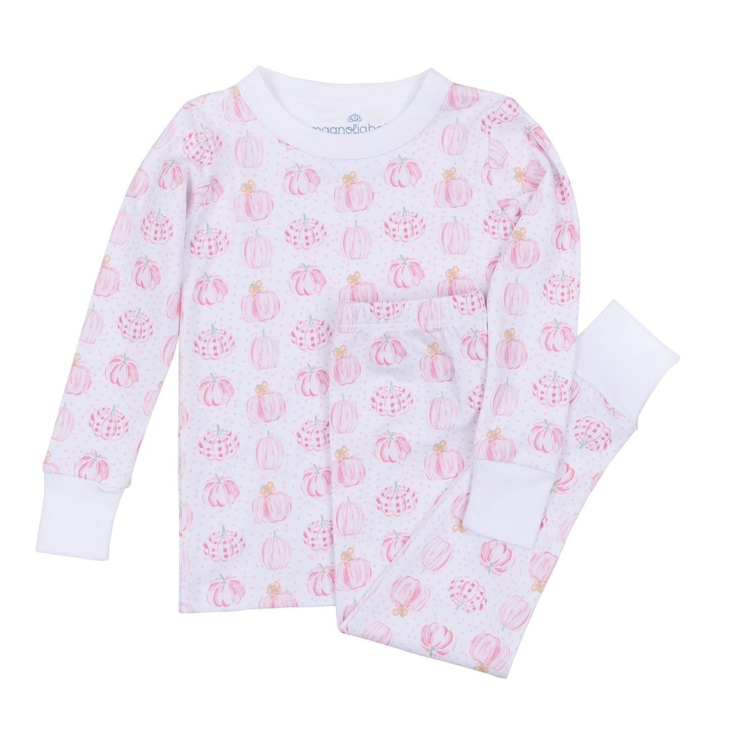 Precious Pumpkins Long Pajamas - Pink - Magnolia BabyLong Pajamas