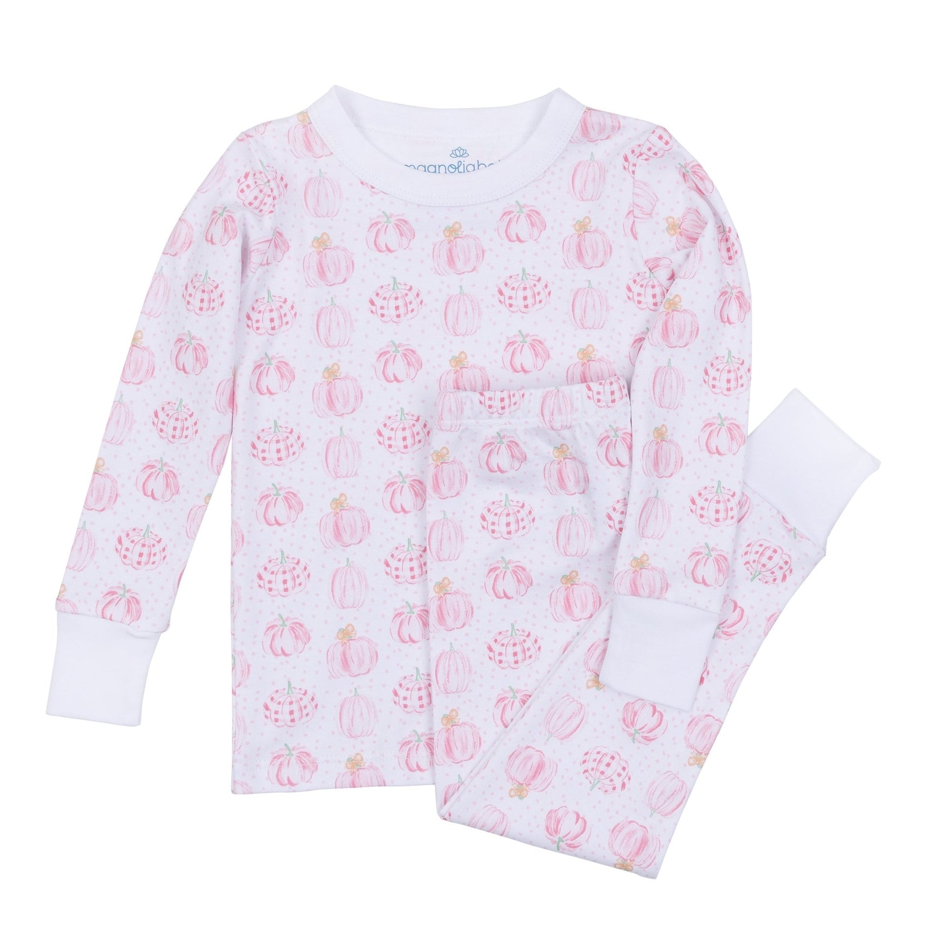 Precious Pumpkins Long Pajamas - Pink - Magnolia BabyLong Pajamas