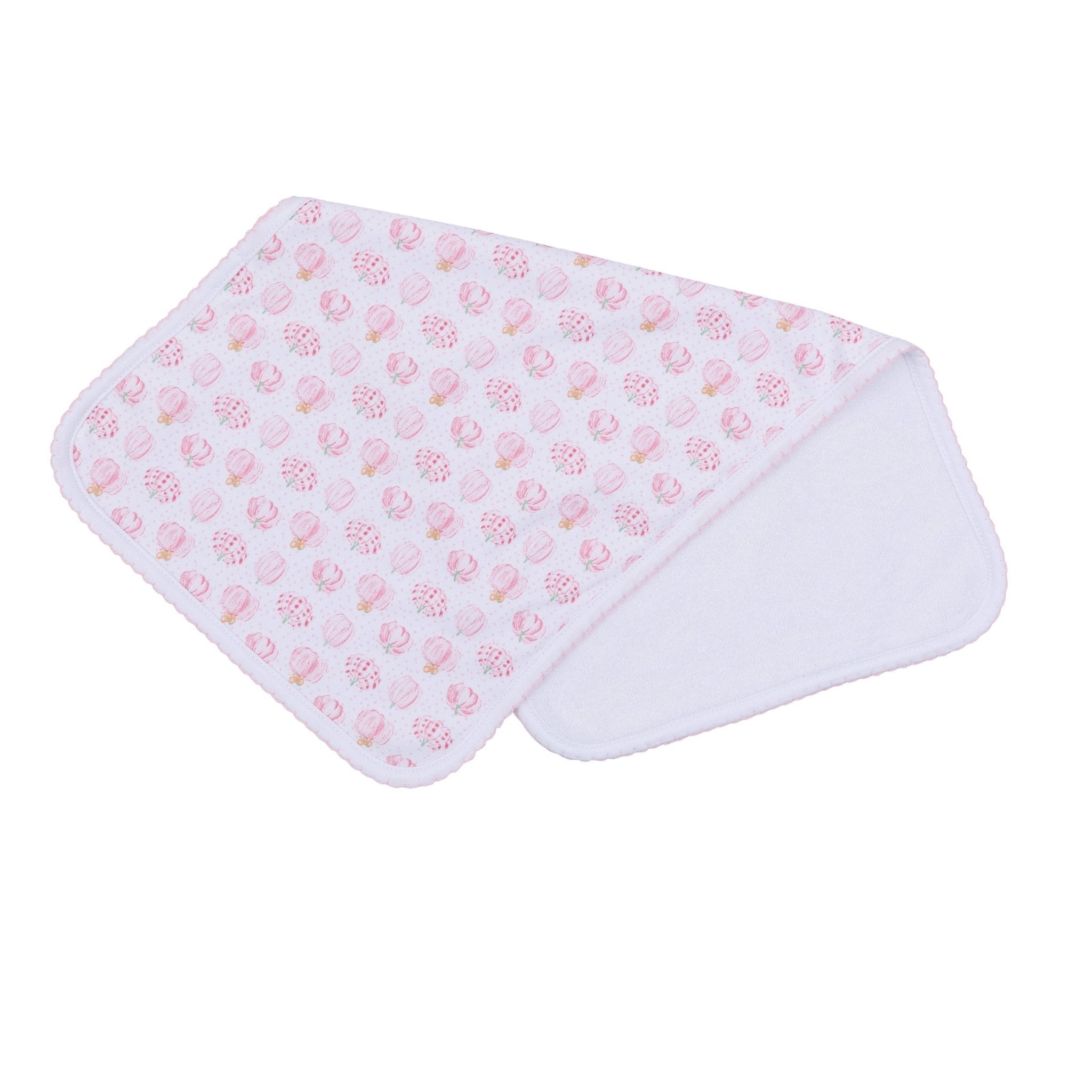 Precious Pumpkins Print Burp Cloth - Pink - Magnolia BabyBurp Cloth