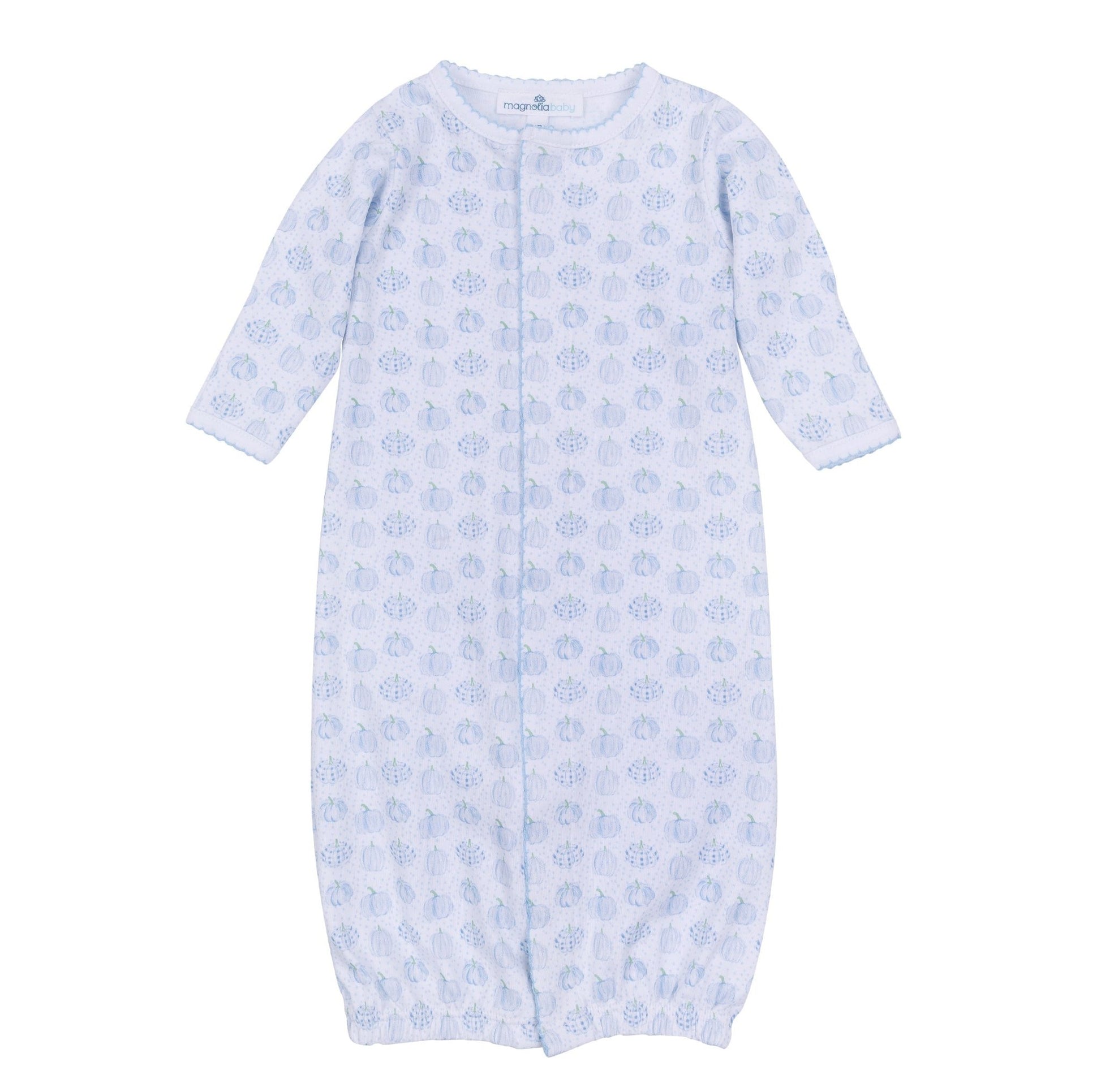Precious Pumpkins Print Converter - Light Blue - Magnolia BabyConverter Gown