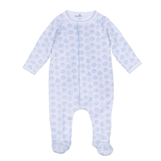 Precious Pumpkins Print Footie - Light Blue - Magnolia BabyFootie