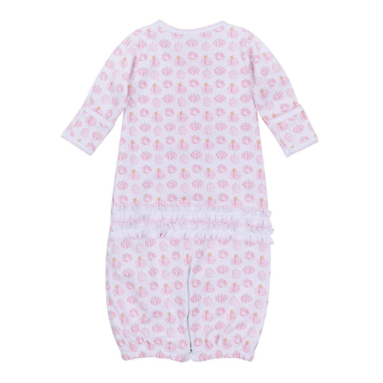 Precious Pumpkins Print Ruffle Converter - Pink - Magnolia BabyConverter Gown