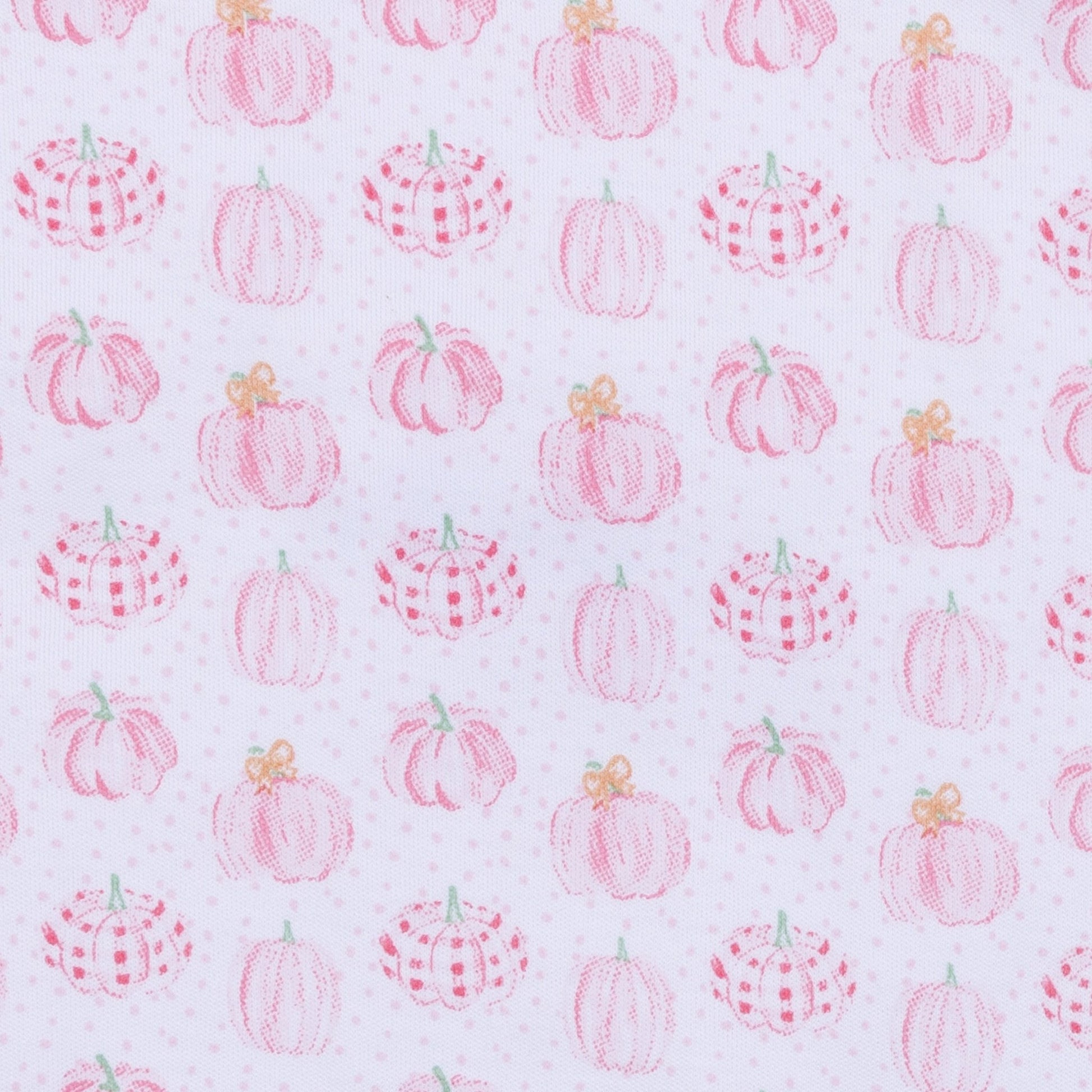 Precious Pumpkins Print Ruffle Zip Footie - Pink - Magnolia BabyFootie