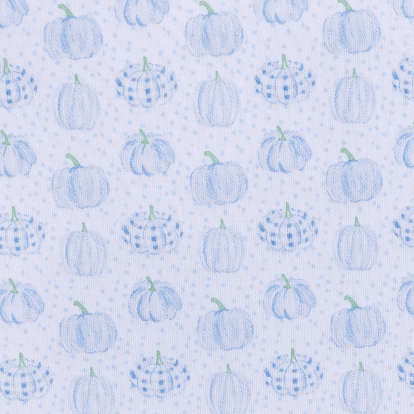 Precious Pumpkins Print Zip Footie - Light Blue - Magnolia BabyFootie