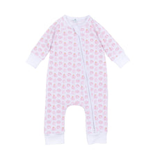  Precious Pumpkins Print Zip Playsuit - Pink - Magnolia BabyPlaysuit