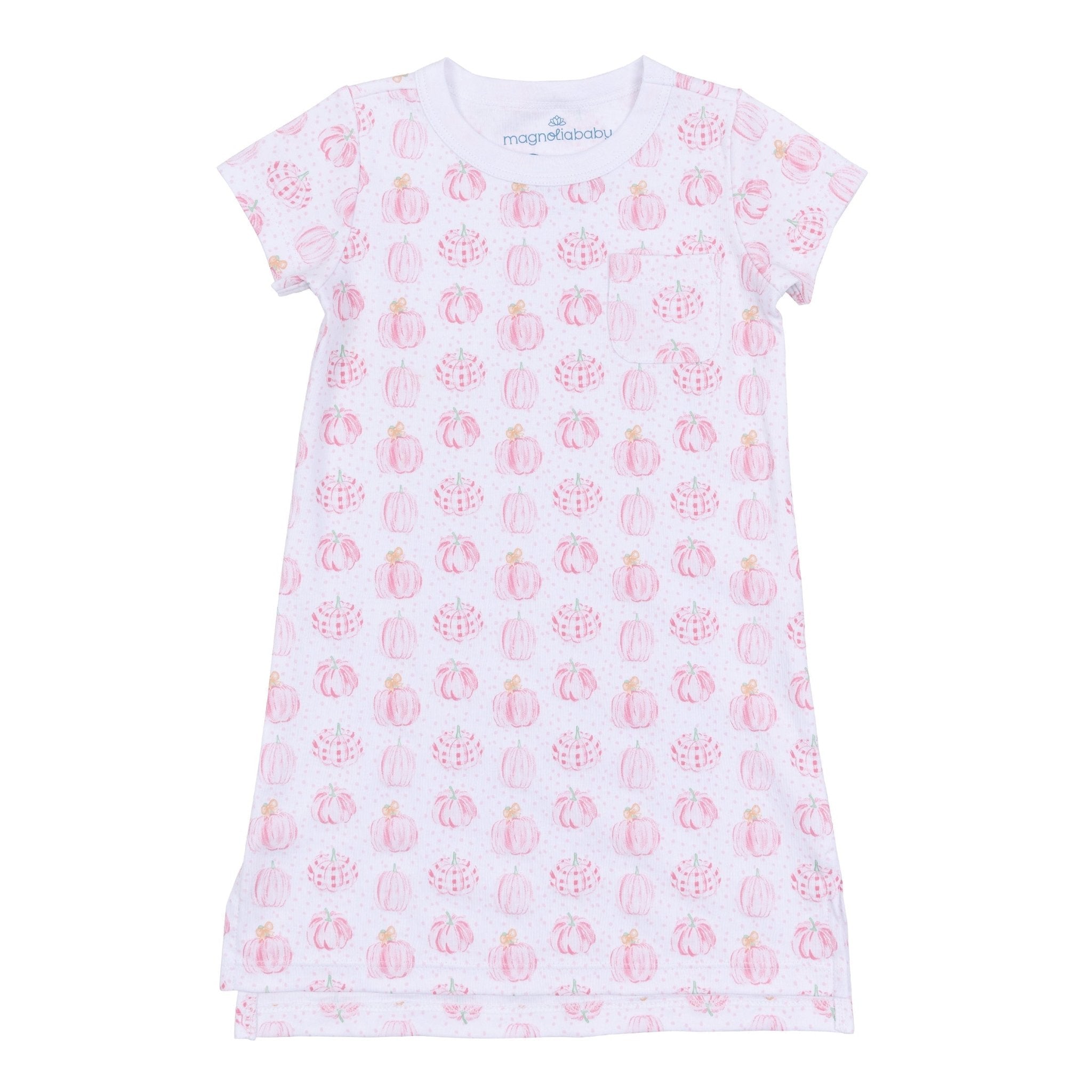 Precious Pumpkins Short Sleeve Nightdress - Pink - Magnolia BabyNightdress